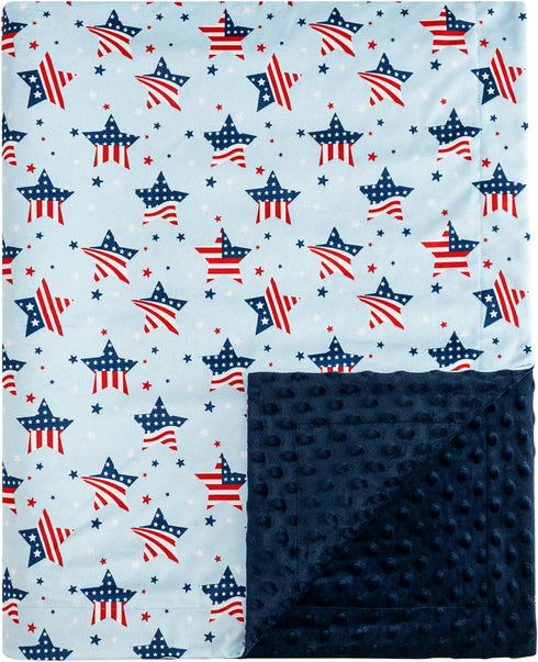 david's kids Micro Fleece Minky Baby Blanket for Boys Girls with Double