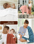 White Baby Blankets, Neutral Muslin Cotton Blanket for Unisex Girls and Boys, Solid Toddler Blanket 43-12
