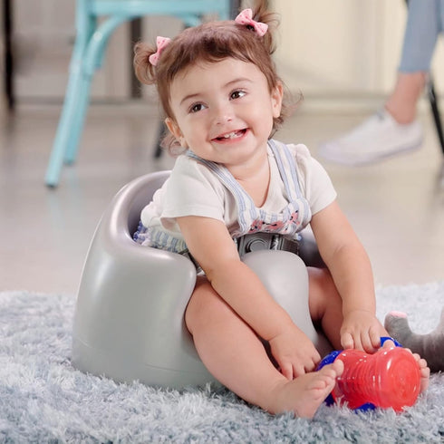 4+ Nuby My Floor Seat - Portable Baby Chair with Soft Foam Cushion, Safety Harness, and High Back Design - Months