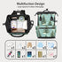 Hsnar Backpack Christmas Trees Snow Waterproof Diaper Bag Large Capacity Baby Bag with Stroller Straps, Multi-Pocket