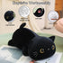 9.8 Inch, 0.8 Lbs SQEQE Weighted Black Cat Plush, Weighted Black Cat Stuffed Animal, Cute Plushies Soft Pillow Toy Gift