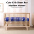 52" 28" Baby Fitted Crib Sheet Soft Microfiber x Crib Mattress Sheet for Boys Girls Breathable Baby Bedding with Space