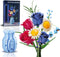 Zsiikrn Building Blocks Flower Bouquet Kit - 787PCs Creative Construction Set with Purple/Red
