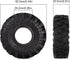 INJORA 1.0 Kraken Claw Crawler Mud Terrain Tires, 4PCS for SCX24 Bronco Gladiator C10 JLU Deadbolt B17 Axial 1/24 1/18