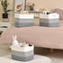 Storage Baskets for Organizing Shelves, 3 Packs Woven Cotton Rope Baskets for Books Towels Toys, 15"x11"x9.5", Gradient