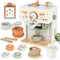 Dreamon Toy Coffee Maker for Kids Kitchen Set, Wooden Kitchen Accessories Pretend