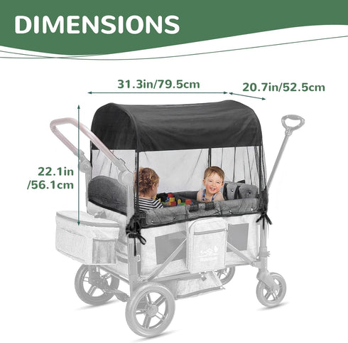 Rovique (R2/R2B Mosquito Net for Stroller Wagon, Baby Mosquito Net with Upgraded Hexagonal Mesh, Insect Protection