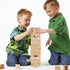 Glintoper Tic Tac Toe & Tumble Tower Blocks Game Set - Classic Wood Stacking & XOXO Strategy Game for Kids
