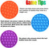 5 Pack Pop Sensory Fidgets, Round Push Bubble and Silicone Pressure Relieving Toys
