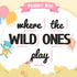 11 Pcs(23 Inch,Black) Beeveer Where the Wild Ones Play Nursery Sign Wooden Playroom Wall Decor Playroom Decoration Word