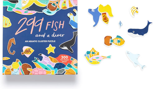 Laurence King 300 Piece Cluster Puzzle - 299 Fish (and a Diver)