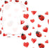 Mazeann 52" 28" 9" Red Ladybug Heart Crib Sheets Soft Breathable Fitted Cotton Baby Crib Sheets Mattress Cover for Girl