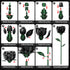 XGSHJ Set 12 Pack Black Rose Bouquet Building for Girls & Boys - Botanical Collection Gift for Easter Basket Artificial