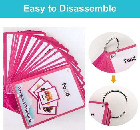 Lilias 4.3 3.14 Inch, 35 Set Food Flash Cards, Toddler Learning Toys, Preschool Learning Toys, Homeschool Supplies