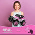 Carox Remote Control Car for Girls - Pink RC Car with Doll and Sticker, 1:16 Scale, Rechargeable Battery, Birthday Gift