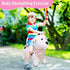 2 Pack Bouncy Dog Hopper - Inflatable Bouncing Dog Jumping Animals with Pump, Classic Style Gift for Boys Girls (White,