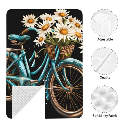 Zhbvncp Daisy Bicycle Baby Car Seat Cover & Breastfeeding Nursing Cover - Breathable Stretch Fabric Multi-Use Nursing