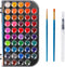 Watercolor Paint Set, 48 Colors Washable with Brush, Non-toxic for Kids, Adults, Beginners