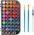 Watercolor Paint Set, 48 Colors Washable with Brush, Non-toxic for Kids, Adults, Beginners