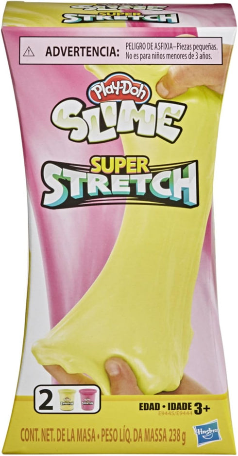 Play-Doh Slime Super Stretch 2-Pack - Yellow and Red for Kids 3 Years and Up