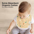 8-Pack 0-24 (Mesozoic) Organic Baby Bibs for Boys, Girls - Soft Cotton Drooling and Teething Bibs for Baby Girl & Boy