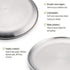 HaWare 18/8 Stainless Steel Plates for Toddlers, Durable 304 Metal Dishes for Serving, Snack, Camping - 4 Pack