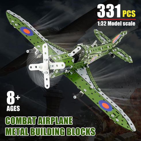 BESTYMXY Set 1:32 8-12, Model Airplane, Assembly Building Scale Airplane Model Metal Toys, STEM Projects for Kids Ages