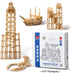ICEKO KN 100pcs Classic Wooden Building Blocks Set, Solid STEM Toys for Kids, Montessori Toys for Toddlers