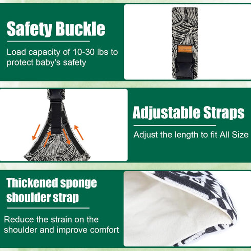 zgrdhw 2026 10-30 lbs Baby Sling Carrier New Toddler Carrier Lightweight and Portable Baby Sling with Adjustable Straps