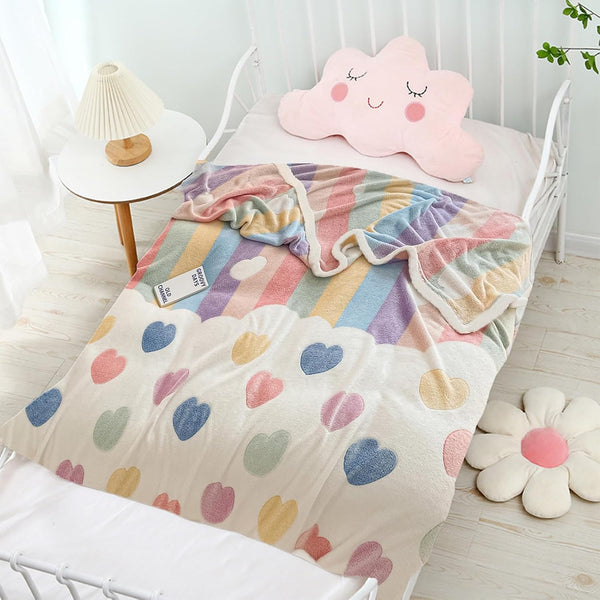 MorroMorn Baby Blankets for Girls, Fluffy Fleece Throw Blankets for Bed Infant