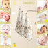 YETTASBIN 4 5 Pack Watercolor Deer Muslin Baby Hand Washcloths, Soft Cotton Bath Face Towel, Layers Extra Absorbent