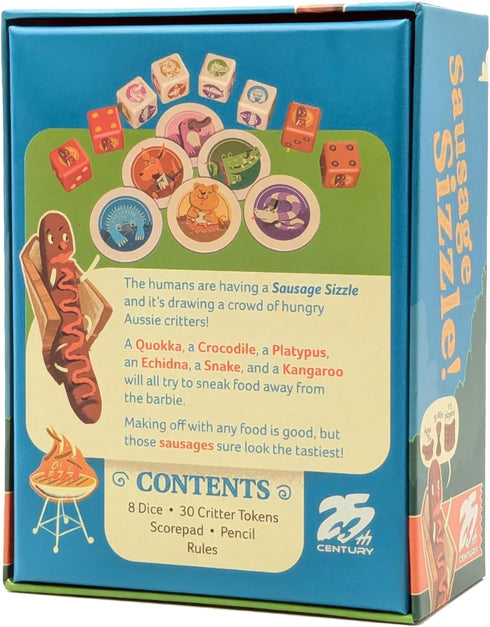 25th 2 5 8+ Century Games Sausage Sizzle - Party Game - for to Players and Ages