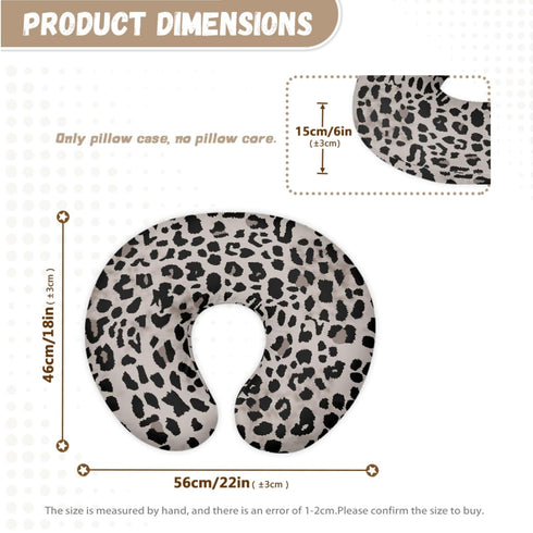 GOSTONG Set 2 Pack Black Grey Leopard Nursing Pillow Cover of Nursing Pillow Slipcovers Ultra Soft Compatible