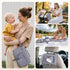 CEICEI Portable Diaper Changing Pad Waterproof Travel Baby Changing Mat with Large Wet/Dry Pocket & Elastic Wipes