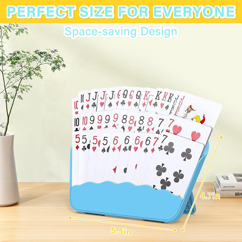 2 Pack Tenyond Card Holders for Playing Cards - Playing Card Holder w/Foldable Stand for Stocking Stuffer, Travel
