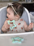 Jimibaby Silicone Star Teether, The First Teething Toy for Baby Boys and Girls, 100% BPA Free, Freezer Safe (Mint Star)