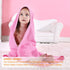 MICHLEY Animal Face Hooded Baby Towel Cotton Bathrobe for Boys and Girls, 0-6 Year, Pink
