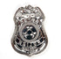 BinaryABC Metal Police Badges, 2PCS Police Role Play Brooch Props, Halloween Cop Cosplay Costume Accessory