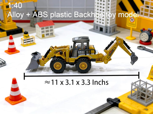 1:40 Construction Trucks Toy Semi-Alloy Simulation Model Lights & Sounds Educational Engineering Vehicle for Kids
