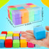 24 Pack Squishy Fidget Toys, Stress Cube Balls Fidget Sensory Toys Bulk for Kids Adults Anxiety Relief Goodie Bag