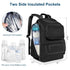 Backpack, 2 Backpack Mancro Diaper Bag Multifunctional Dad Diaper Bag with Side Insulated Pockets, Travel Water