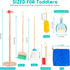 Set, 8 Set 3-6, Kids Cleaning Pcs Wooden Housekeeping Play Includes Broom Mop Duster Dustpan Brushes Rag and Organizing