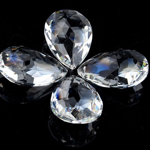 10pcs 50mm H&D Chandelier Crystal Prisms Pendants - Clear Crystal Teardrops Parts