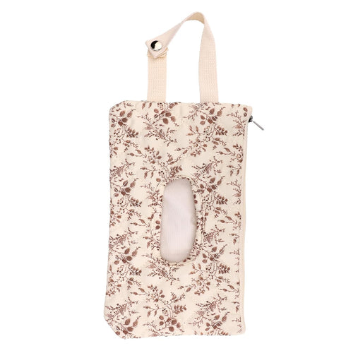Sinbana Quilted Wipes Pouch, Fillable Floral Baby Wipe Holder Cover with Lanyard Portable