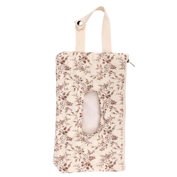 Sinbana Quilted Wipes Pouch, Fillable Floral Baby Wipe Holder Cover with Lanyard Portable