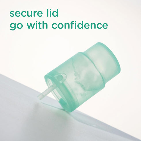 11 oz, 1 Olababy Clear Sense Silicone Tumbler with Handle & Straw Toddler & Kids Spill Proof Sippy Cup, Leak Resistant