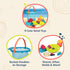Set Playset Set 11 18 B. toys Shore Thing Large Bucket Water Play Beach Bucket (Navy) with Funky Sand Toys for Kids