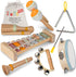 Stoie's Wooden Toddler Musical Instruments with Xylophone, Maracas, Triangle, Tamburine for Babies and Kids, Eco