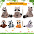 5 Set Mommy 4 Tummy Pcs Raccoon Stuffed Animal Adorable Raccoon Plush with Babies in Soft Cuddly Plushie for Birthday