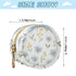 PYBUG Daisy Round Pacifier Storage Case, Polyester & TPU Lined with Hook Buckle, Pacifier Container Box for Baby